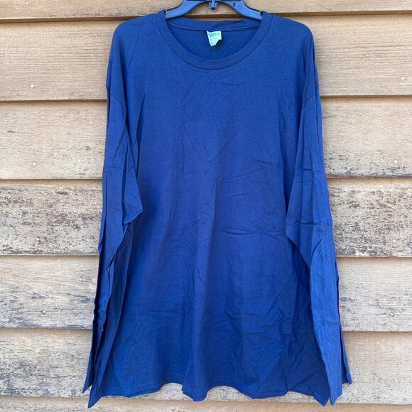 Port & Company Brand New Long Blue Shirt Size 4XL - Picture 1 of 9